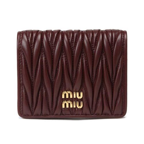ミュウミュウ(Miu Miu) マテラッセレザー 折り財布