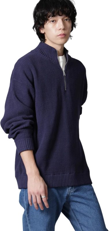 ナノ・ユニバース(NANO universe) 畔ニットハーフZIPプルオーバー