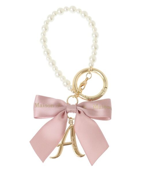 メゾン ド フルール(Maison de FLEUR) イニシャルリボンパールチャーム