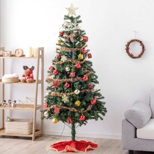 タンスのゲン クリスマスツリー オーナメントセット ライト付