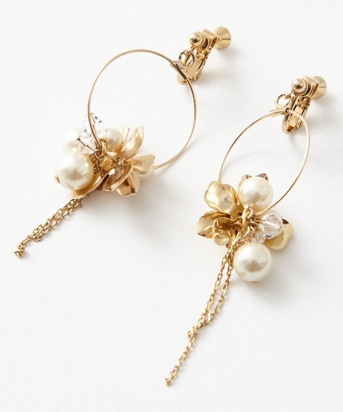 エメ(AIMER) メタルフラワーイヤリング