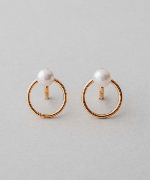 エテ(ete) パール&ビジュー リバーシブルイヤリング