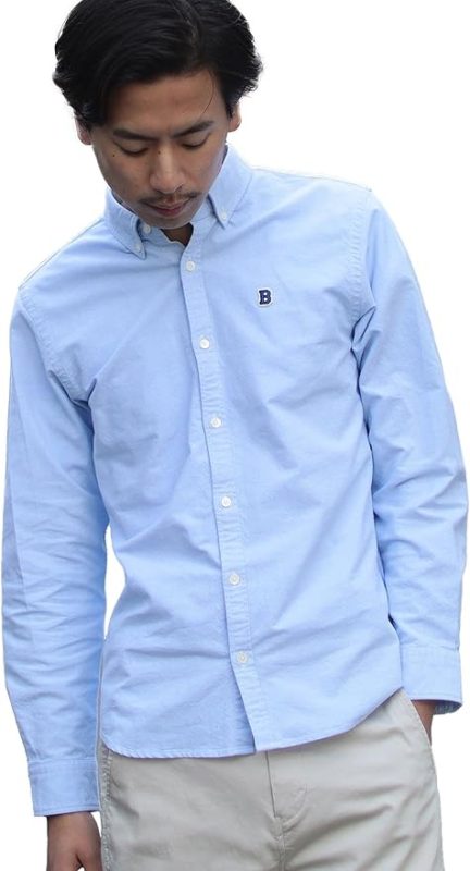 ビームス(BEAMS) ストレッチ オックスフォード ワンポイント ボタンダウンシャツ
