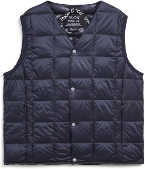 タイオン(TAION) ベーシック Vネックボタン インナーダウンベスト