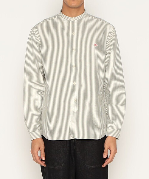 ダントン(DANTON) MEN'S OXFORD BAND COLLAR SHIRT PATTERN