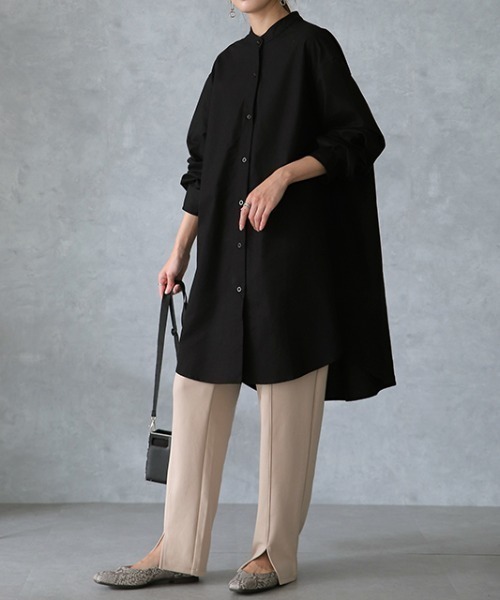 ハグユー(HUG.U) ガシっとバンドカラーシャツ