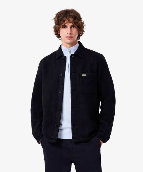 ラコステ(LACOSTE) ウールブレンドフェルトオーバーシャツ