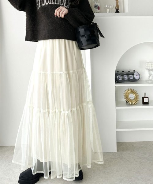 クラシカルエルフ(ClassicalElf) チュールティアードロングスカート