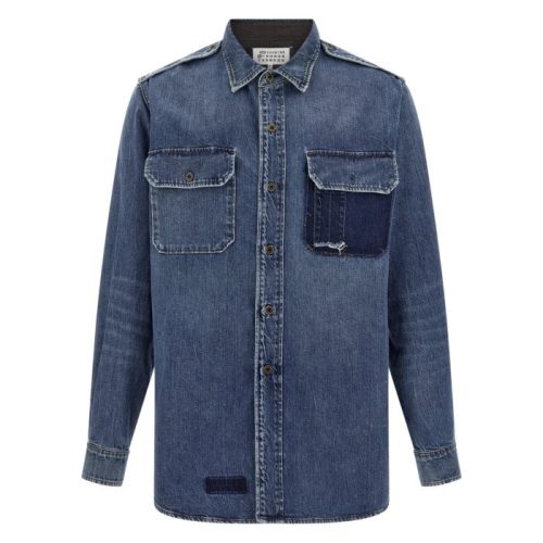 メゾン・マルジェラ(Maison Margiela) Men's Blue Cotton Denim Shirt