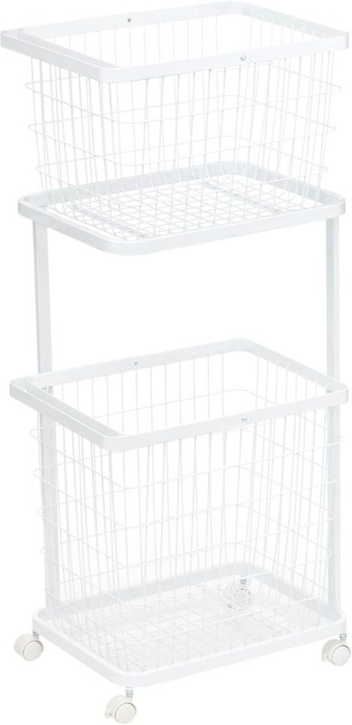 山崎実業(Yamazaki) ランドリーワゴン+バスケット タワー 335