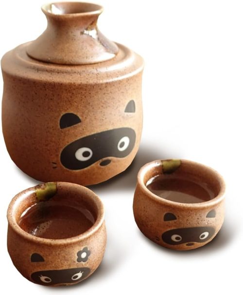 器楽 美濃焼 たぬき酒燗器セット