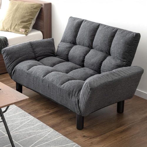 タンスのゲン 背面&肘掛リクライニング 2人掛け ソファ 15210055