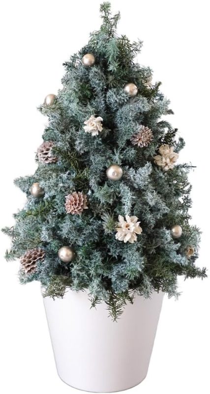 プリザーブドフラワーFiNE クリスマスツリー ホワイト