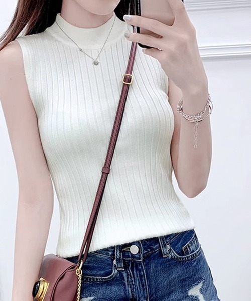 ミニミニストア(Miniministore) リブニットトップスレディースタンクトップ