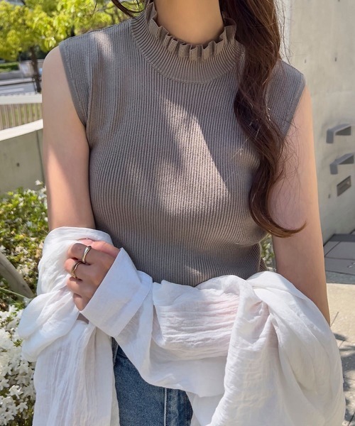 神戸レタス(KOBE LETTUCE) ネック2タイプリブニットトップス