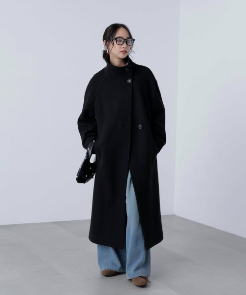 フリーズマート(FREE'S MART) スタンドカラーメルトンロングコート