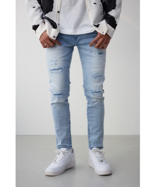 アズールバイマウジー(AZUL by moussy) AZUL DENIM リペアスキニー