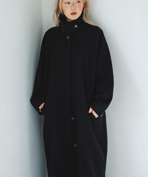 ケイビーエフ(KBF) ステンカラーコクーンロングコート