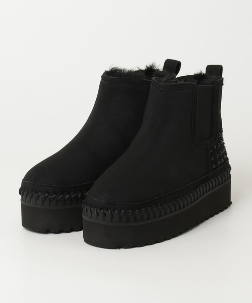 アルテミスバイダイアナ(artemis by DIANA) 軽量 厚底フェイクムートンブーツ