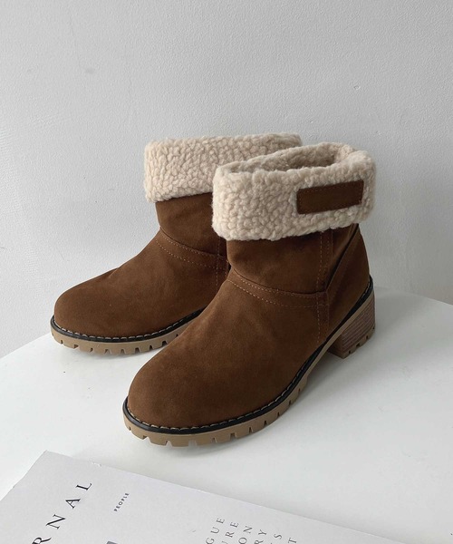 アズノゥアズプラス(AS KNOW AS plus) ボア切替えムートンブーツ