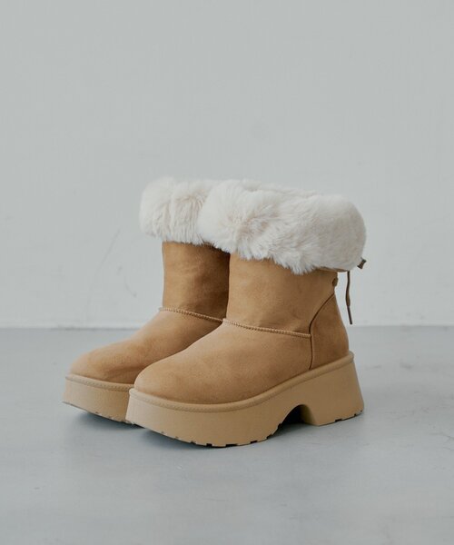 チコ(Chico) バックレースアップムートンブーツ