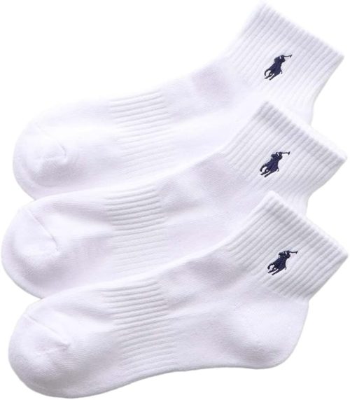 ポロラルフローレン(Polo Ralph Lauren) 足底パイル アーチサポート ワンポイント刺繍 ショート丈ソックス