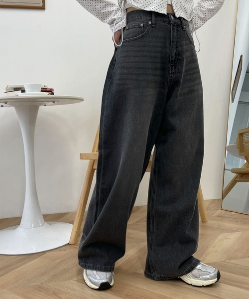 ウィゴー(WEGO) サマーデニムルーズワイドパンツ