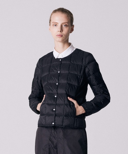 タイオン(TAION) ベーシック クルーネックボタン インナーダウンジャケット