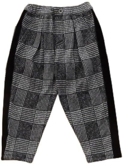 コムサイズム(COMME CA ISM) グレンチェックプリント 裏起毛 ロングパンツ