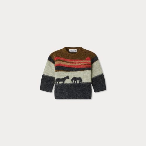 ボンポワン(Bonpoint) ウール×アルパカ混紡セーター
