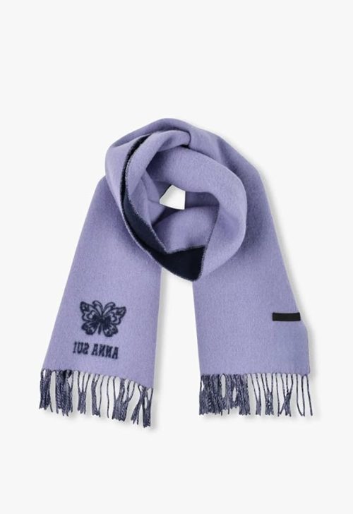 アナ スイ(ANNA SUI) バタフライウールリバーシブルマフラー 2AS6103712