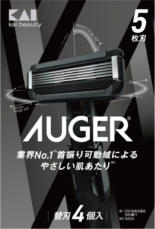貝印 AUGER 5枚刃 替刃4個入