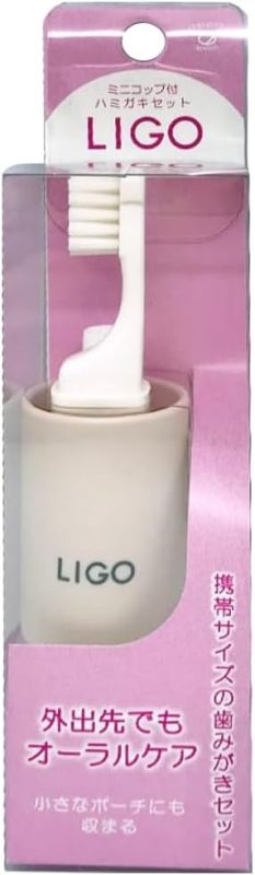 池本刷子工業 LIGO ミニコップ付ハミガキセット LG500