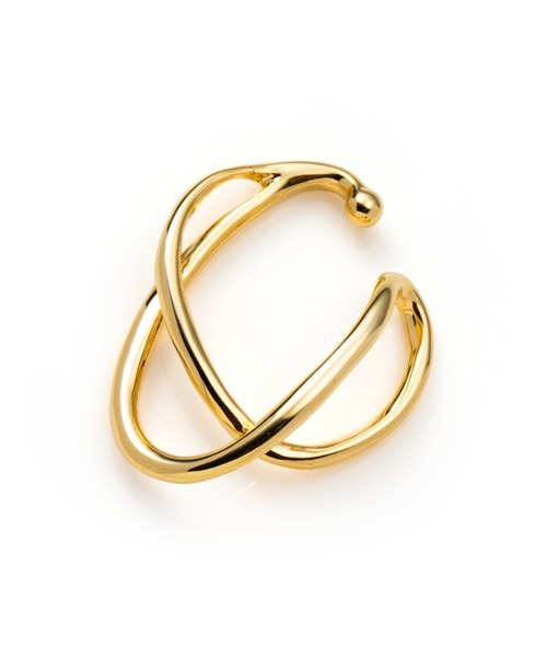 クリームドット(Cream dot.) 立体的なクロスデザインの片耳用イヤーカフ