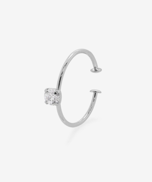 ブルーム(BLOOM) K10 ホワイトゴールド キュービックジルコニア イヤーカフ