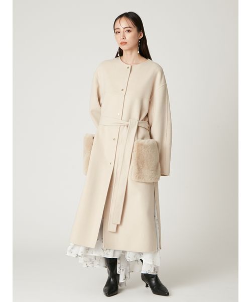 フレイアイディー(FRAY I.D) ファーポケットリバーコート