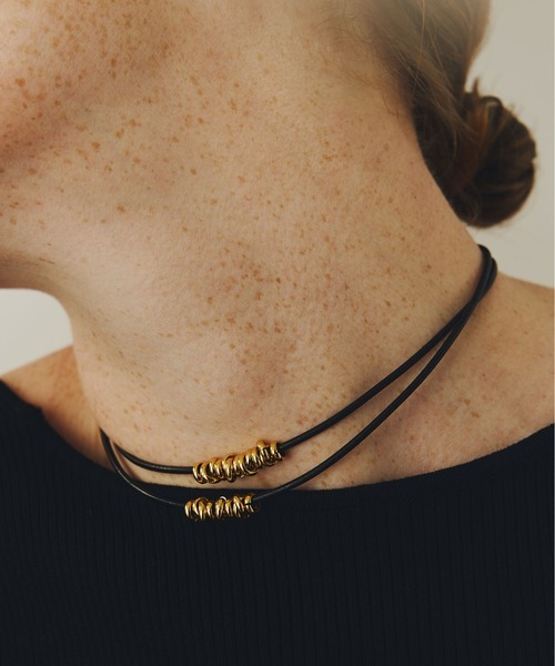 ラピュイ(LAPUIS) Coil leather choker
