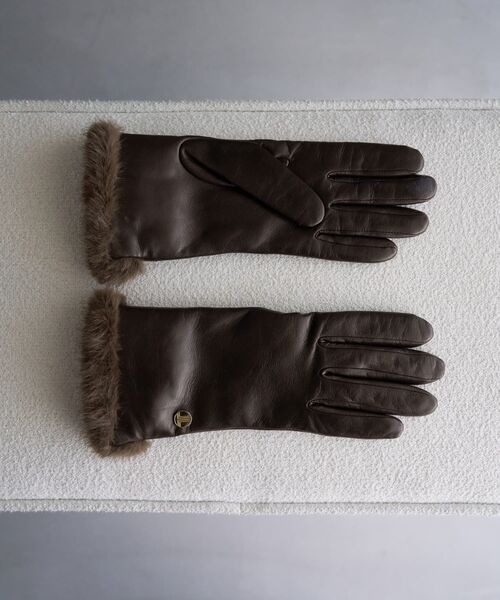 ランバンオンブルー(LANVIN en Bleu) レザーグローブ