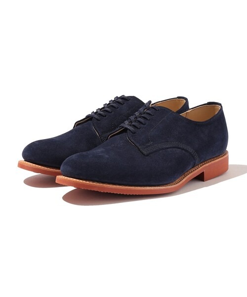 サンダース(SANDERS) Southwick別注 Navy Suede Officer Shoe