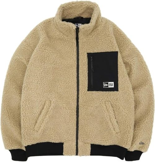 ニューエラ(New Era) ニューエラ ボアジャケット BOXロゴ ONSPOTZ別注 フリースファー