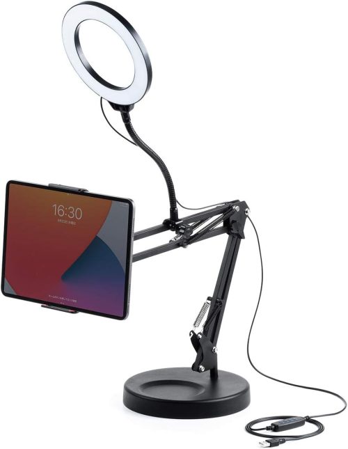 サンワサプライ(SANWA SUPPLY) リングライト付タブレットスタンド 200-DGCAM026