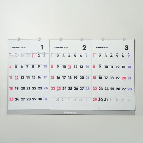 イノベーター(innovator) カレンダー 壁掛 3ヶ月 2026年版