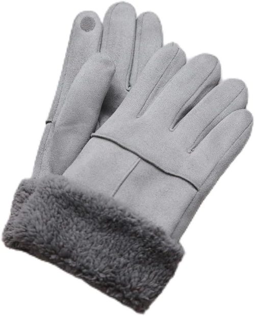 ビス(VIS) スマホタッチ刺繍付きムートングローブ