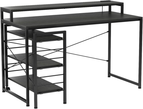 アイリスオーヤマ(IRIS OHYAMA) PCデスク I字 収納ラック付き RTID-1200