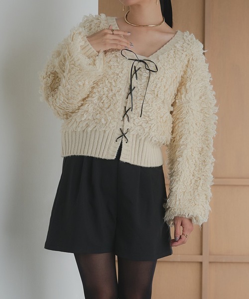 ラフィミー(raffime) 2WAYループヤーンニットカーディガン