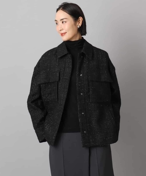 ミッシェル・クラン(MICHEL KLEIN) ファンシーツイードCPOジャケット