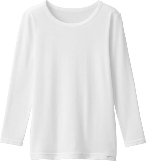 無印良品 キッズ あったか綿 クルーネック長袖Tシャツ