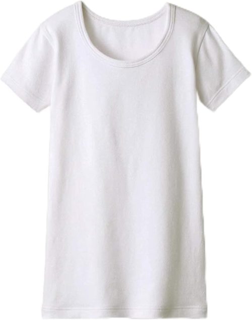 ベルメゾン 綿混あったかインナー クルーネック半袖キッズ