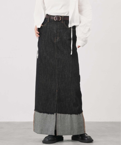 イッチャク(1chaku.)ロールアップデニムロングスカート