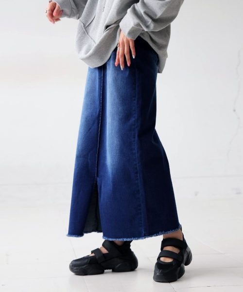 アンティカ(antiqua) 色落ちデニムスカート